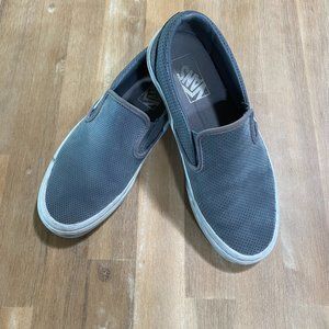 Vans Asher Women's Perforated Slip-On Shoes in Gray